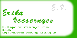 erika vecsernyes business card